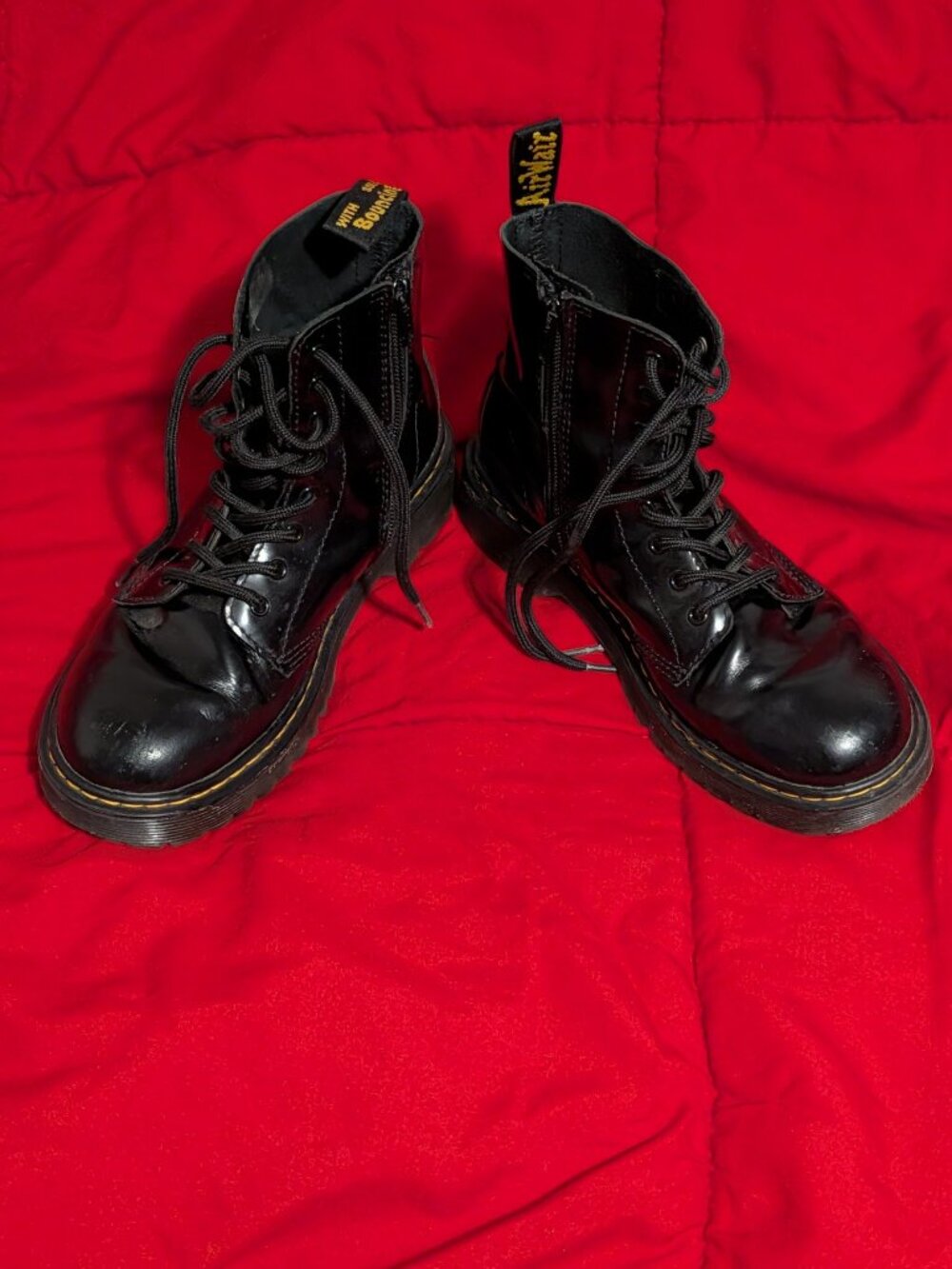 Dr. Martens 1460 Pascal Bex J Boots Black Leather Side Zip US 5